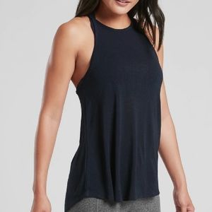 Athleta Navy Breezy High Neck Tank